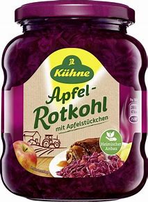 Kuhne Pickled Red Cabbage with Apple 650g